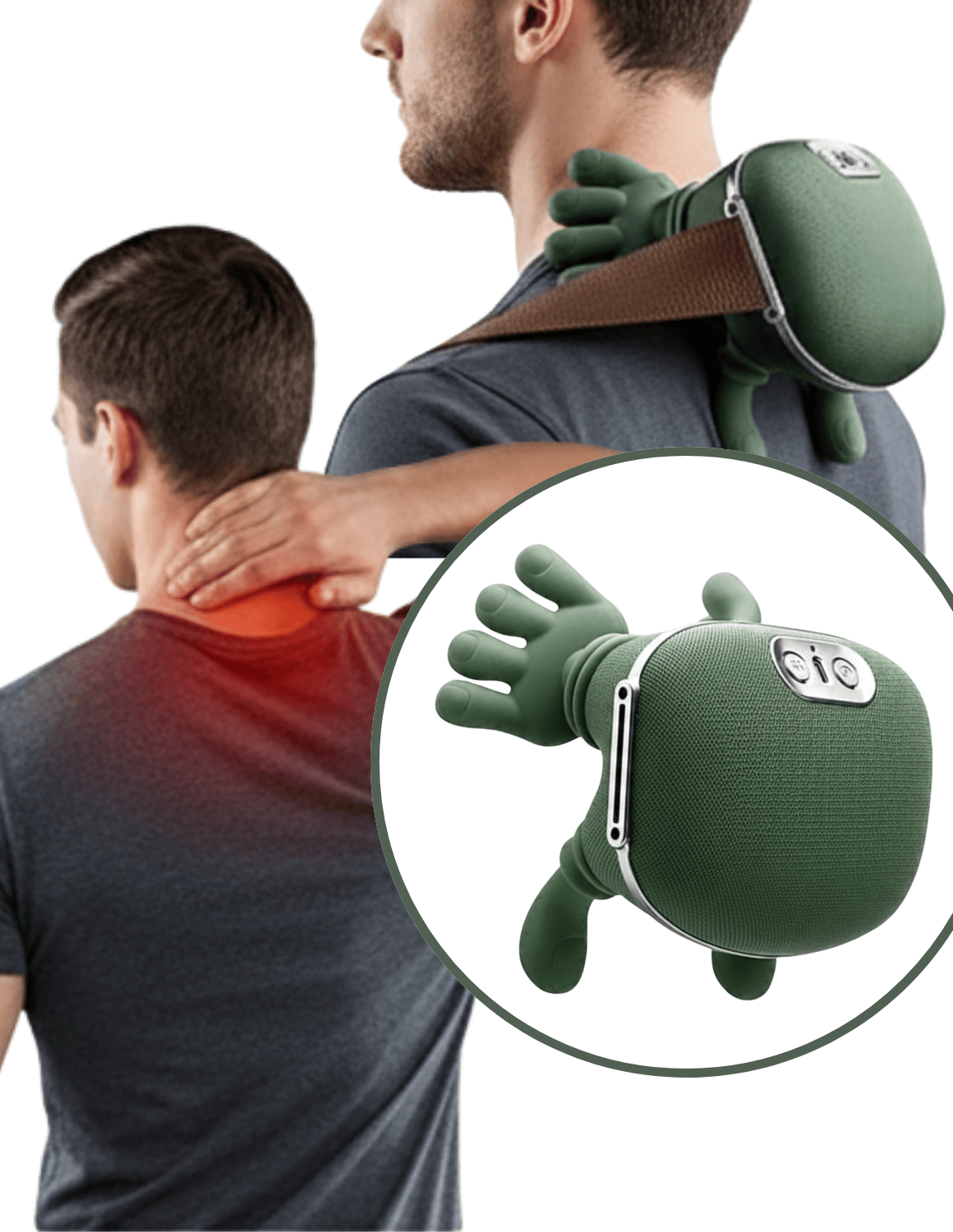 Tiny Hands virales Massagegerät mit eingebautem Akku und Hitzefunktion – kompaktes Handmassagegerät zur Entspannung von Muskeln und zur Förderung der Durchblutung.