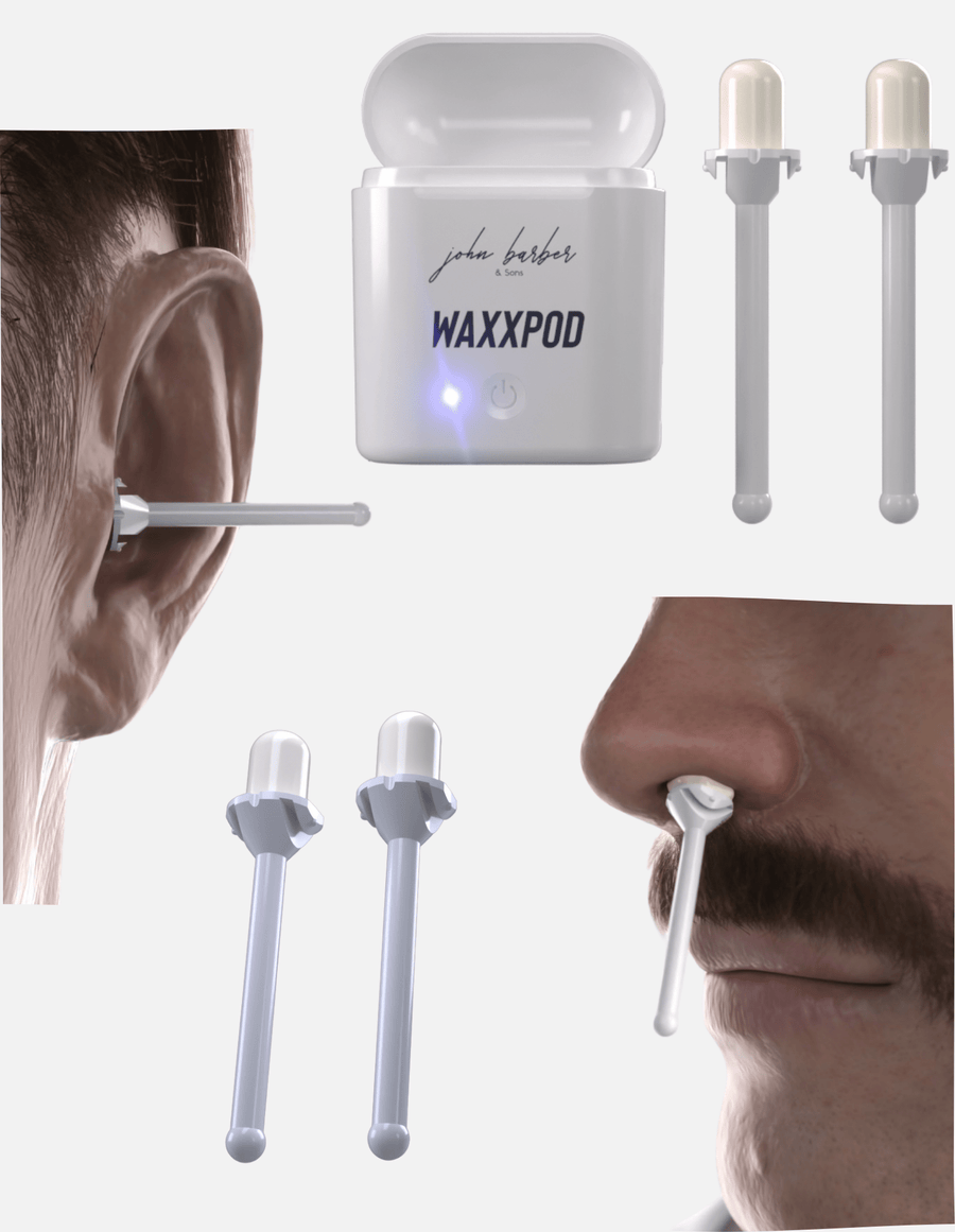 WaxxPod Nasen- und Ohrenhaarentferner USB Waxing Kit mit 24 Stix