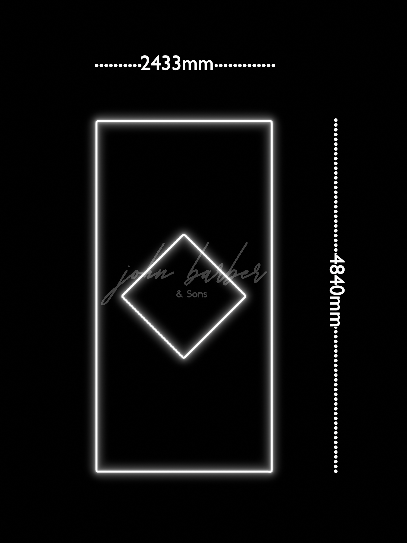 Glowbeam – Πλαισιωμένο τετράγωνο σύστημα LED φωτισμού σε ψυχρό λευκό 6500K