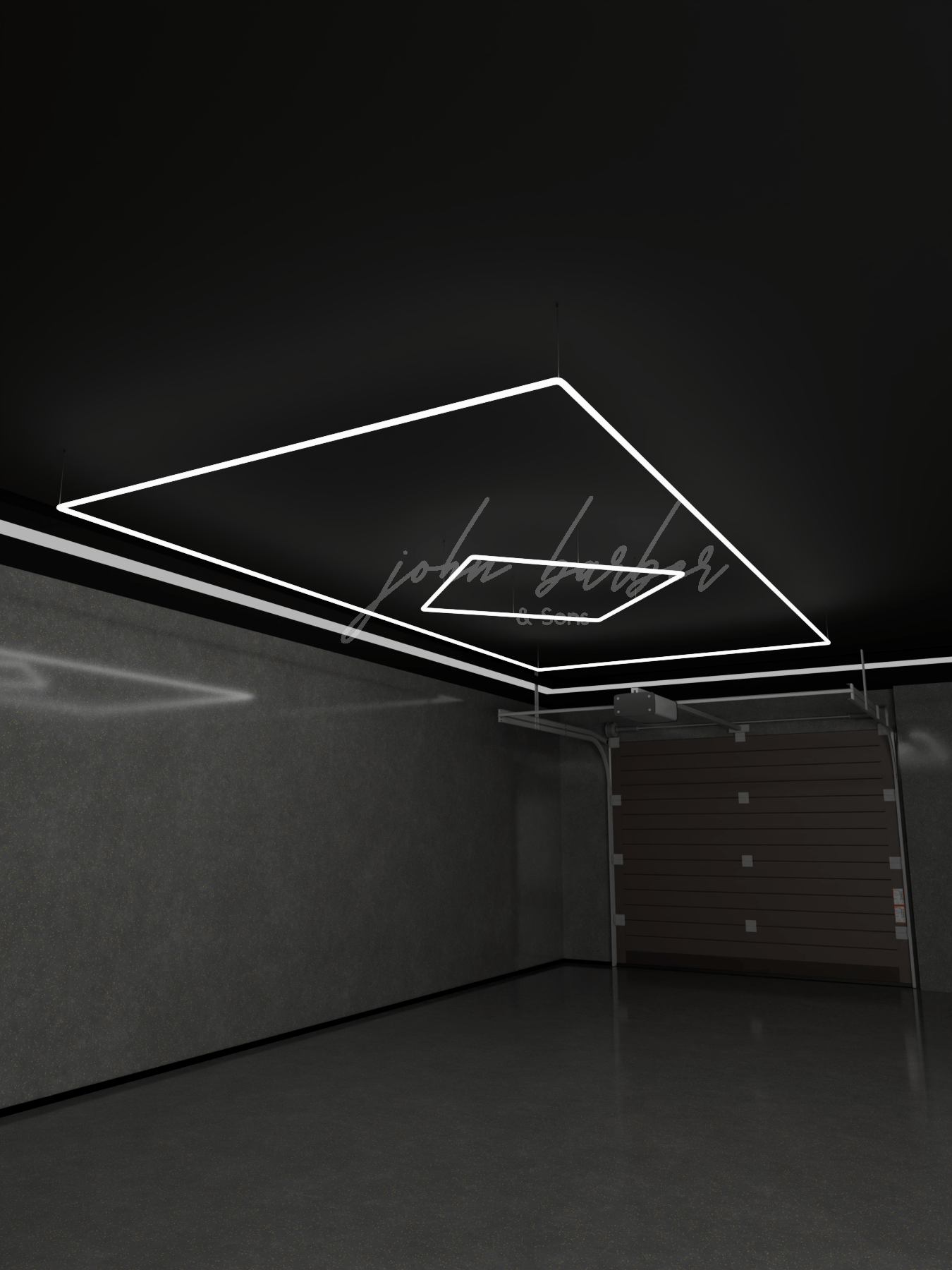 Glowbeam – Πλαισιωμένο τετράγωνο σύστημα LED φωτισμού σε ψυχρό λευκό 6500K