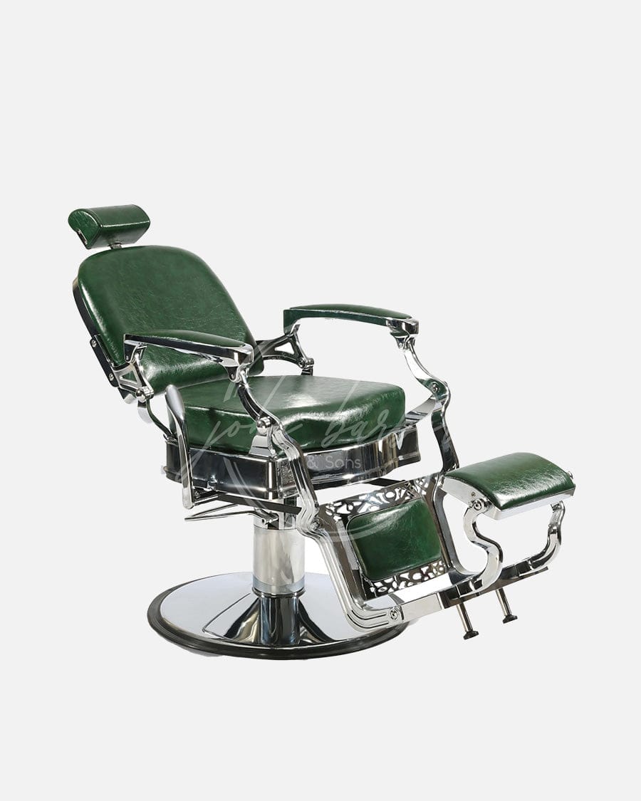johnbarbersons Monaco Mirage Green Herren Vintage Friseurstuhl