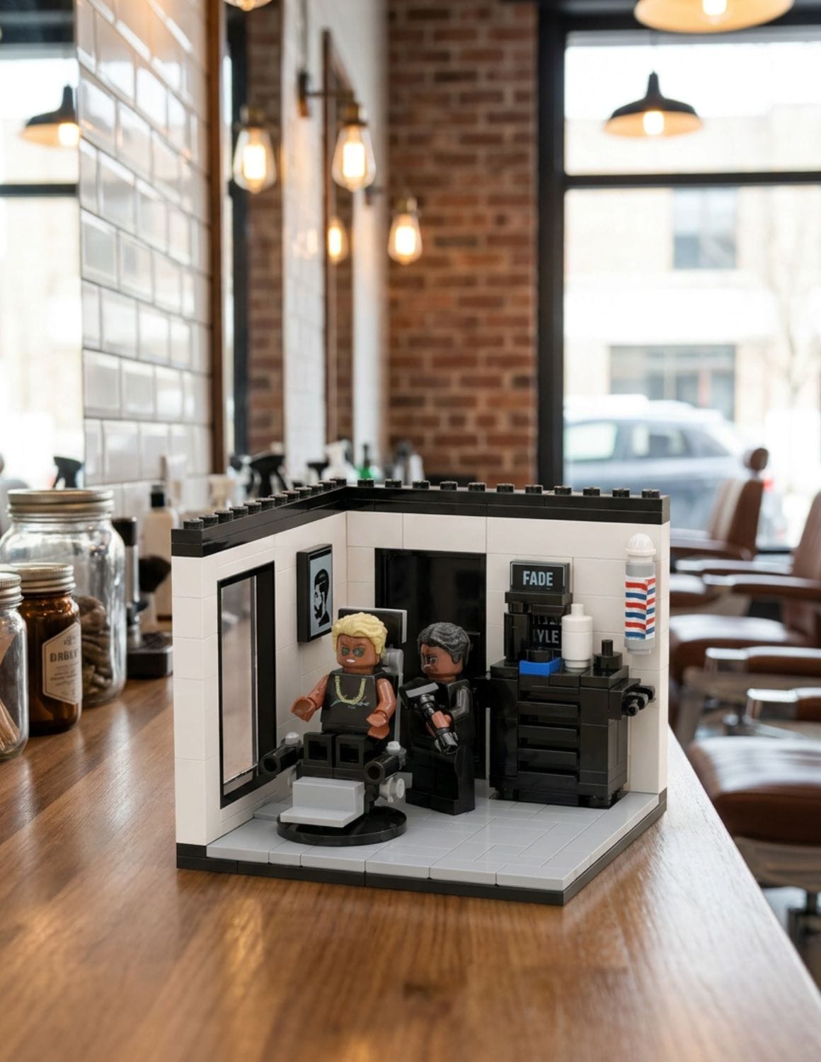 JBS Barbershop Klemmbaustein-Set – Baue deinen eigenen Barbershop | Sammel-Edition
