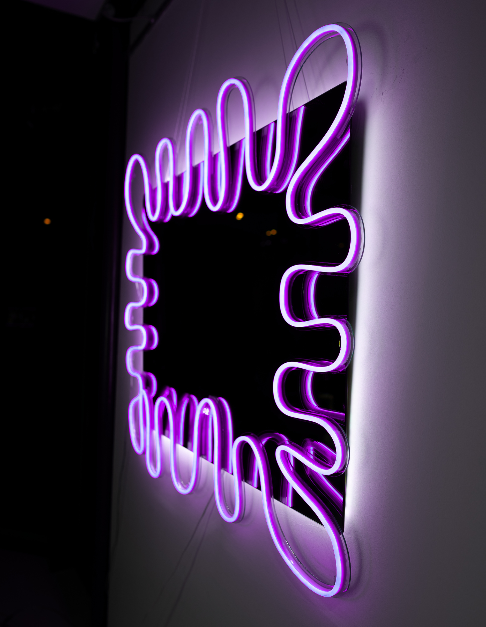 Neon Splash Mirror Frame with or without Mirror for Barbershops & Salons – Inspired by Barber Nils Studio