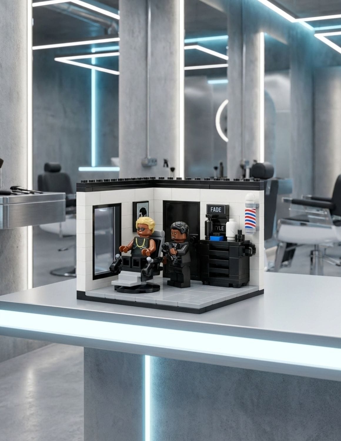JBS Barbershop Klemmbaustein-Set – Baue deinen eigenen Barbershop | Sammel-Edition