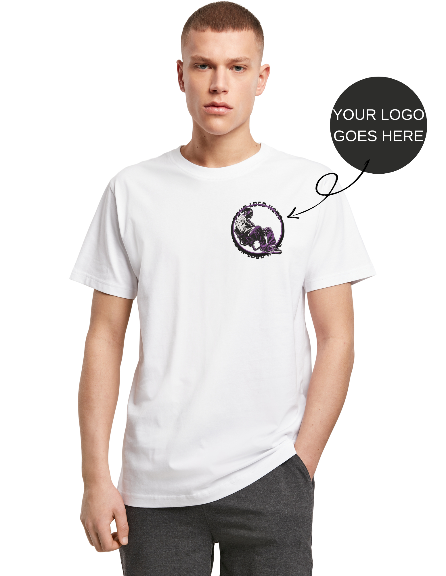 Eco-friendly round-neck T-shirt with your logo