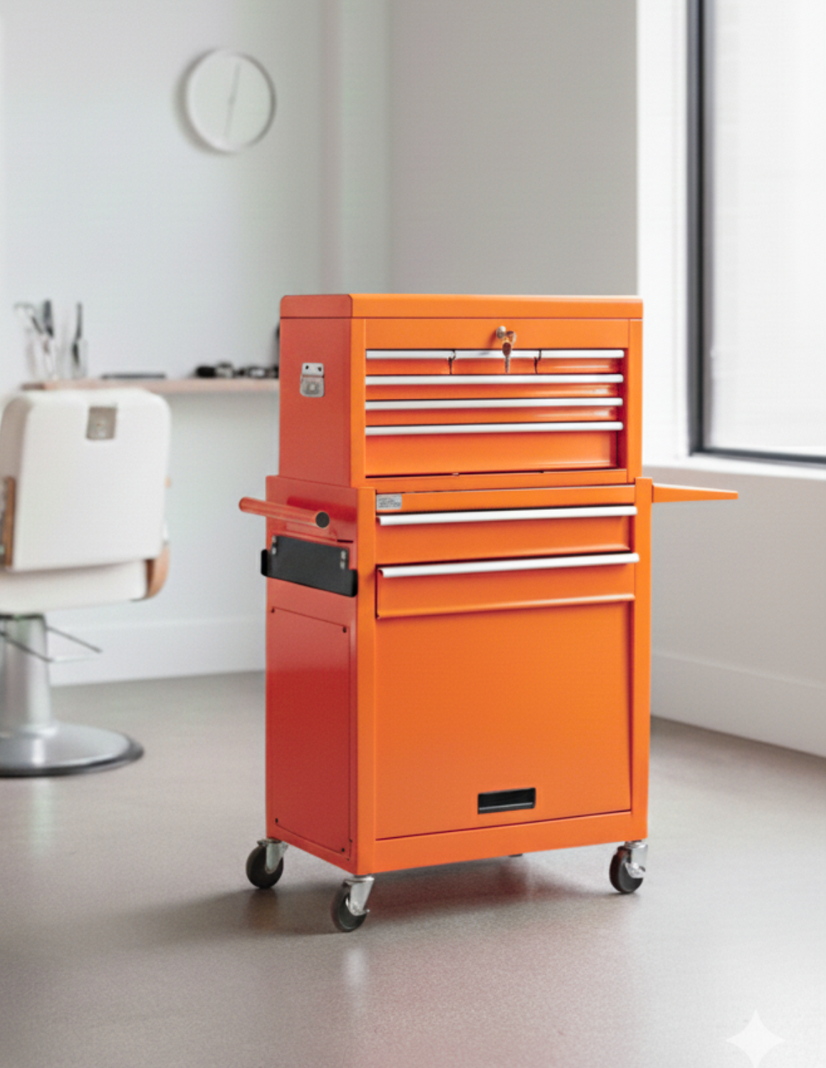 BARBER TROLLEY PRO – Κινητό καρότσι σε διάφορα χρώματα – Απολύμανση UV – Καρότσι κουρείου