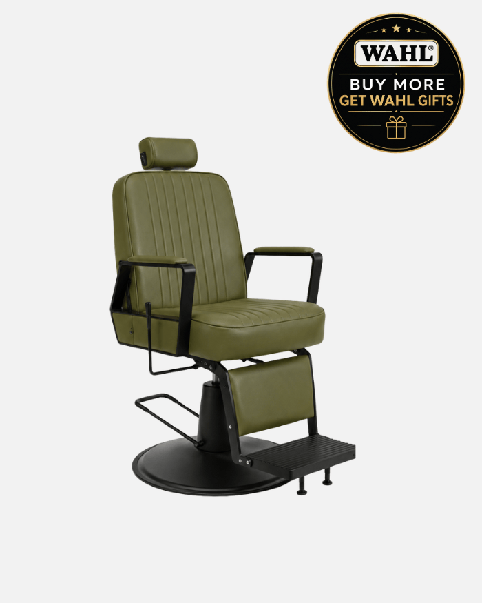 Plain Black Moss Green – Limited Edition Barber Chair Unisex