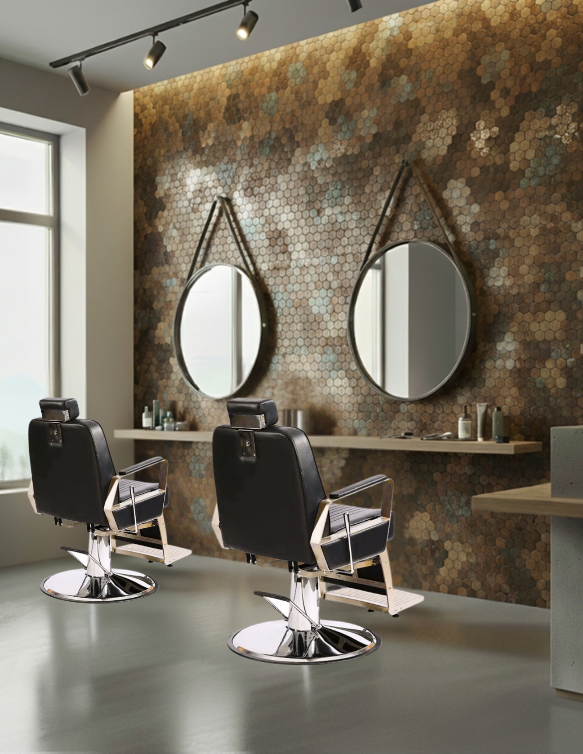 Dekorative, selbstklebende Metallwandfliesen für Friseursalons und Kosmetikstudios