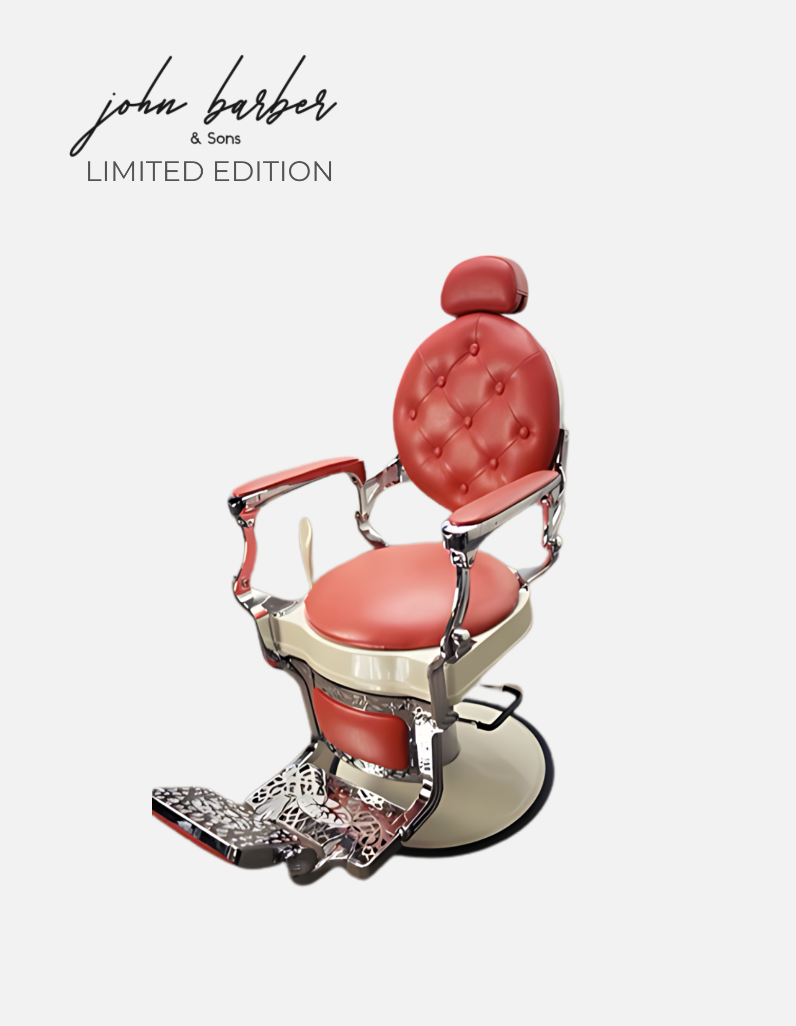 Silla de barbero Red Velvet EDICIÓN LIMITADA