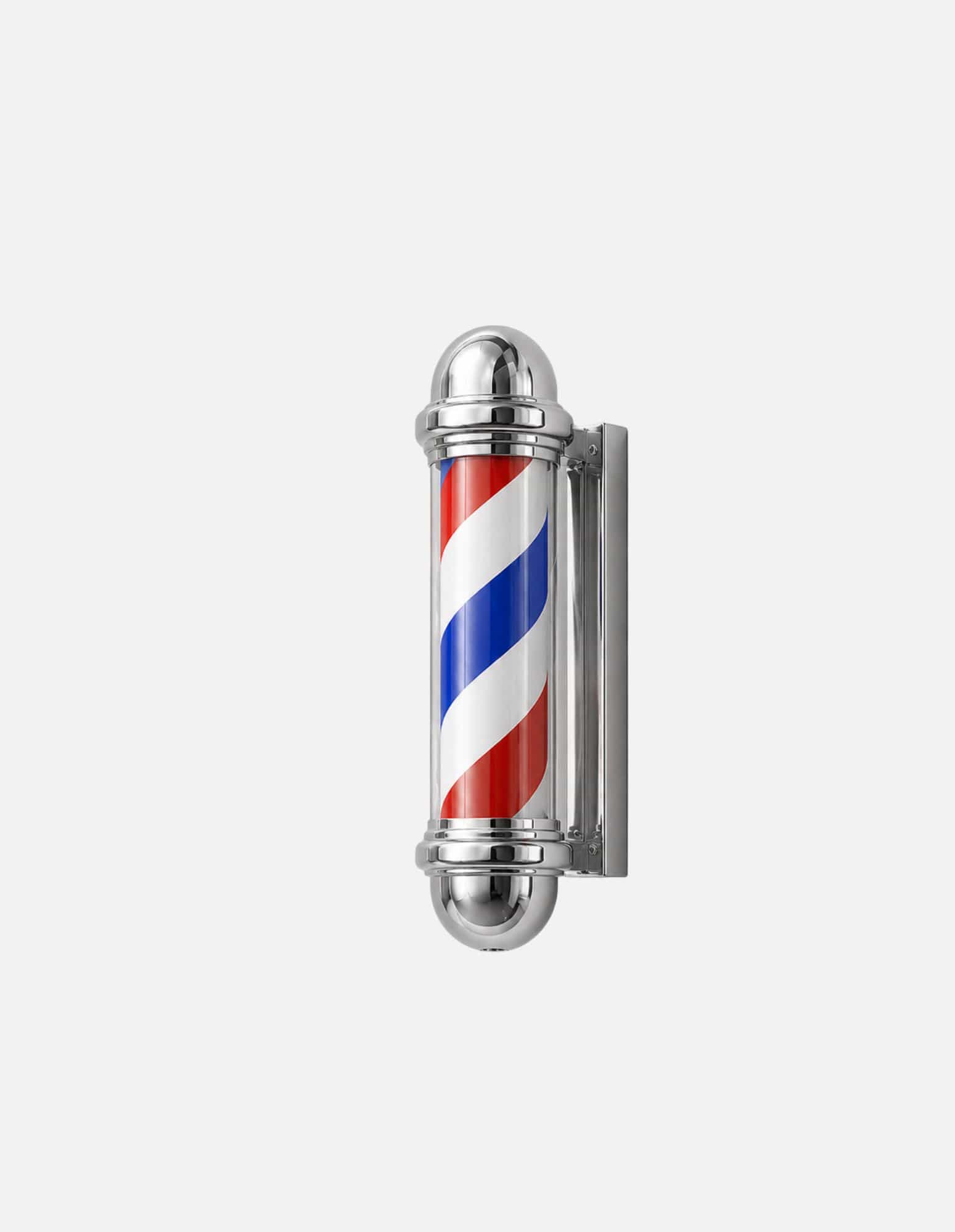 Rotující barber pole – černá a stříbrná