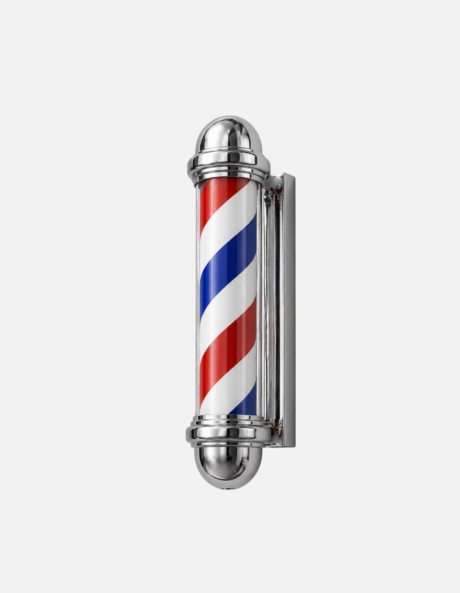 Rotující barber pole – černá a stříbrná
