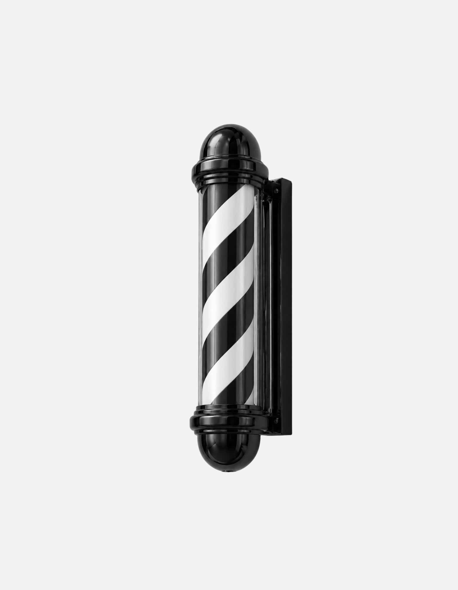 Rotující barber pole – černá a stříbrná