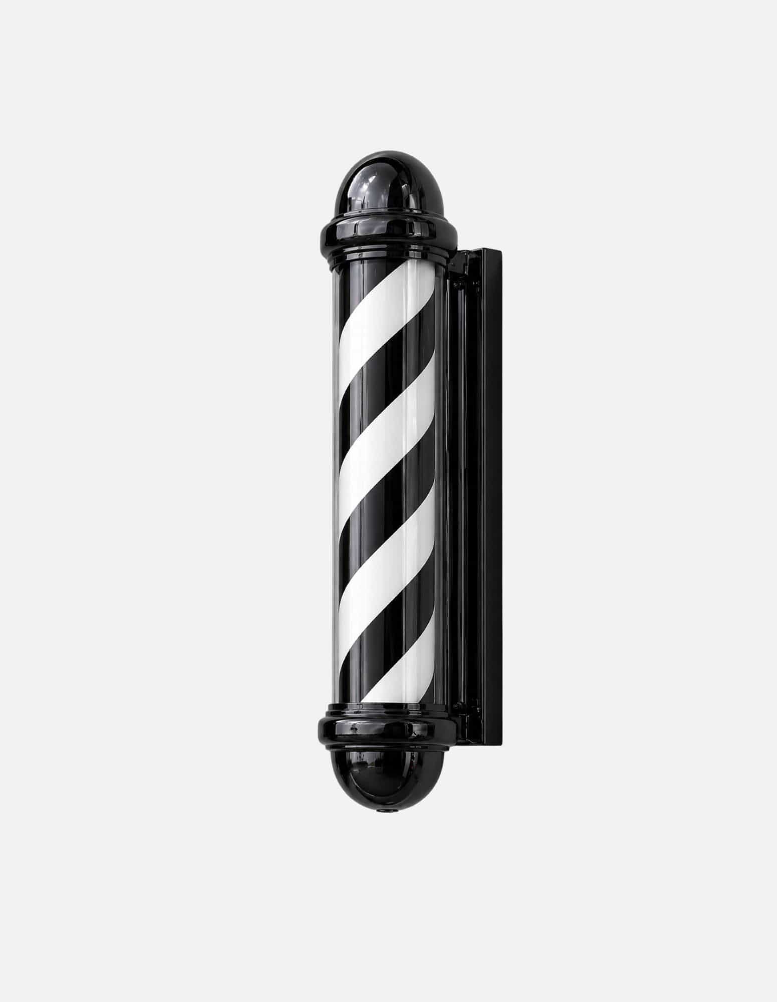 Rotující barber pole – černá a stříbrná