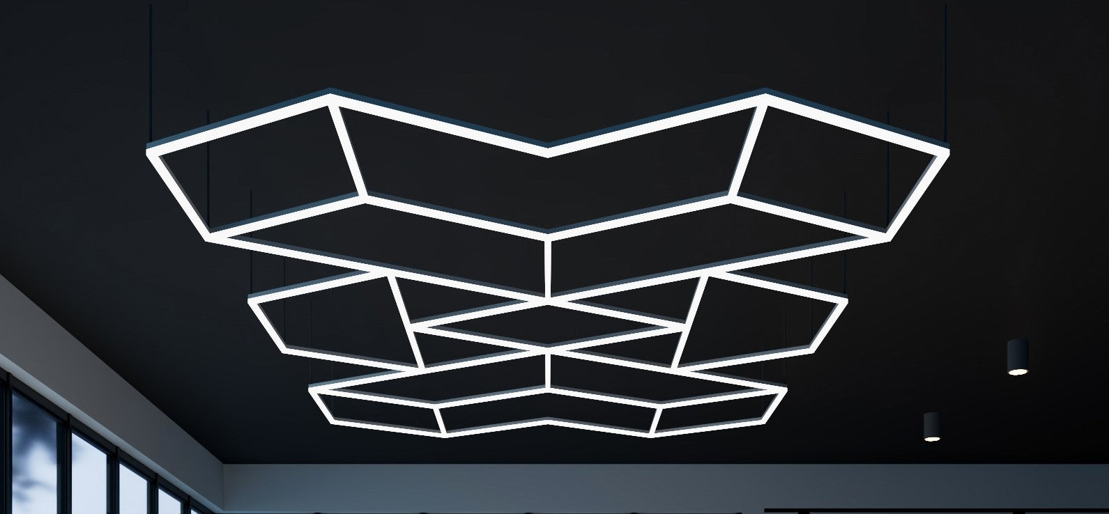 نظام إضاءة LED جليم فلير 2.79 م × 4.82 م