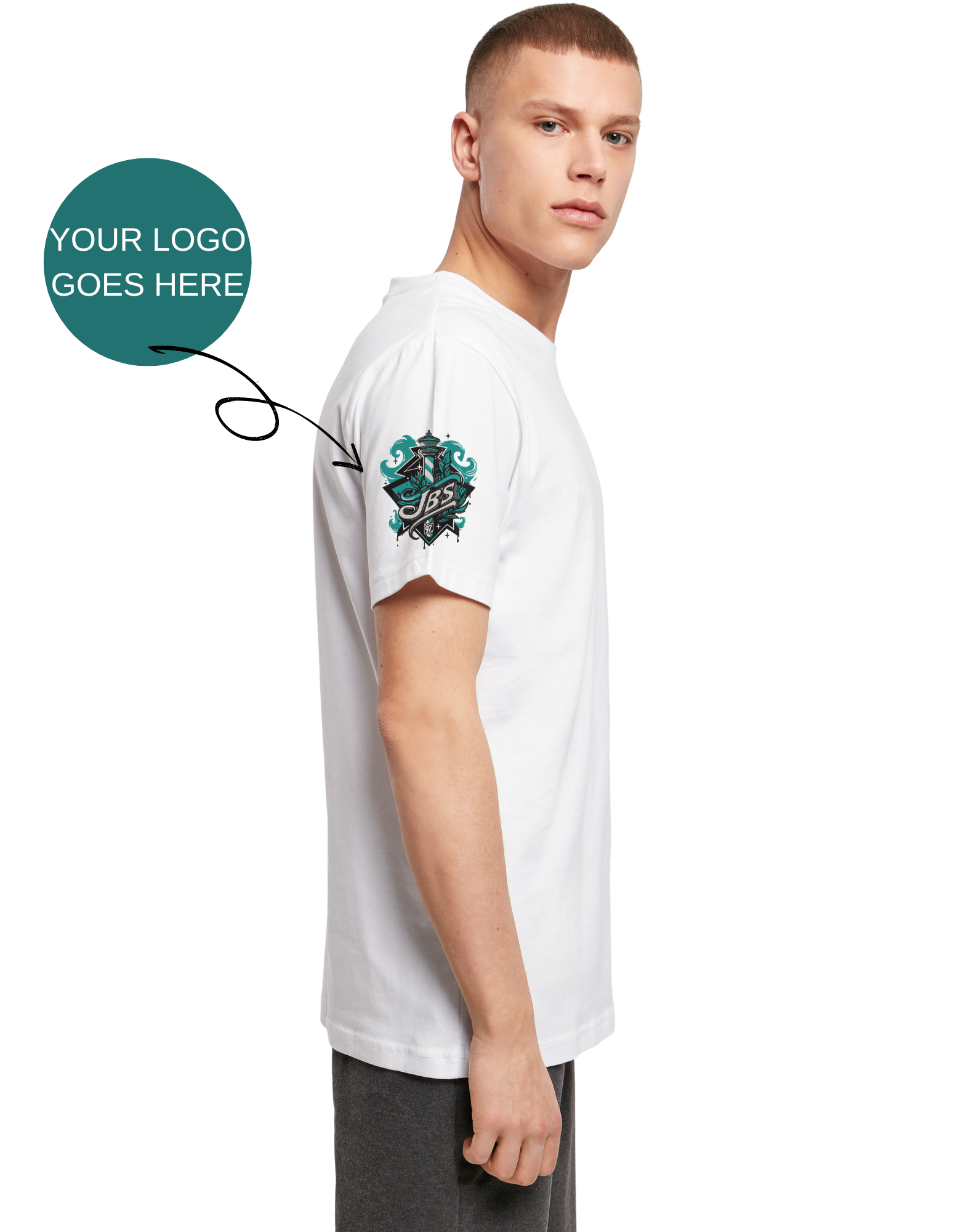 Eco-friendly round-neck T-shirt with your logo