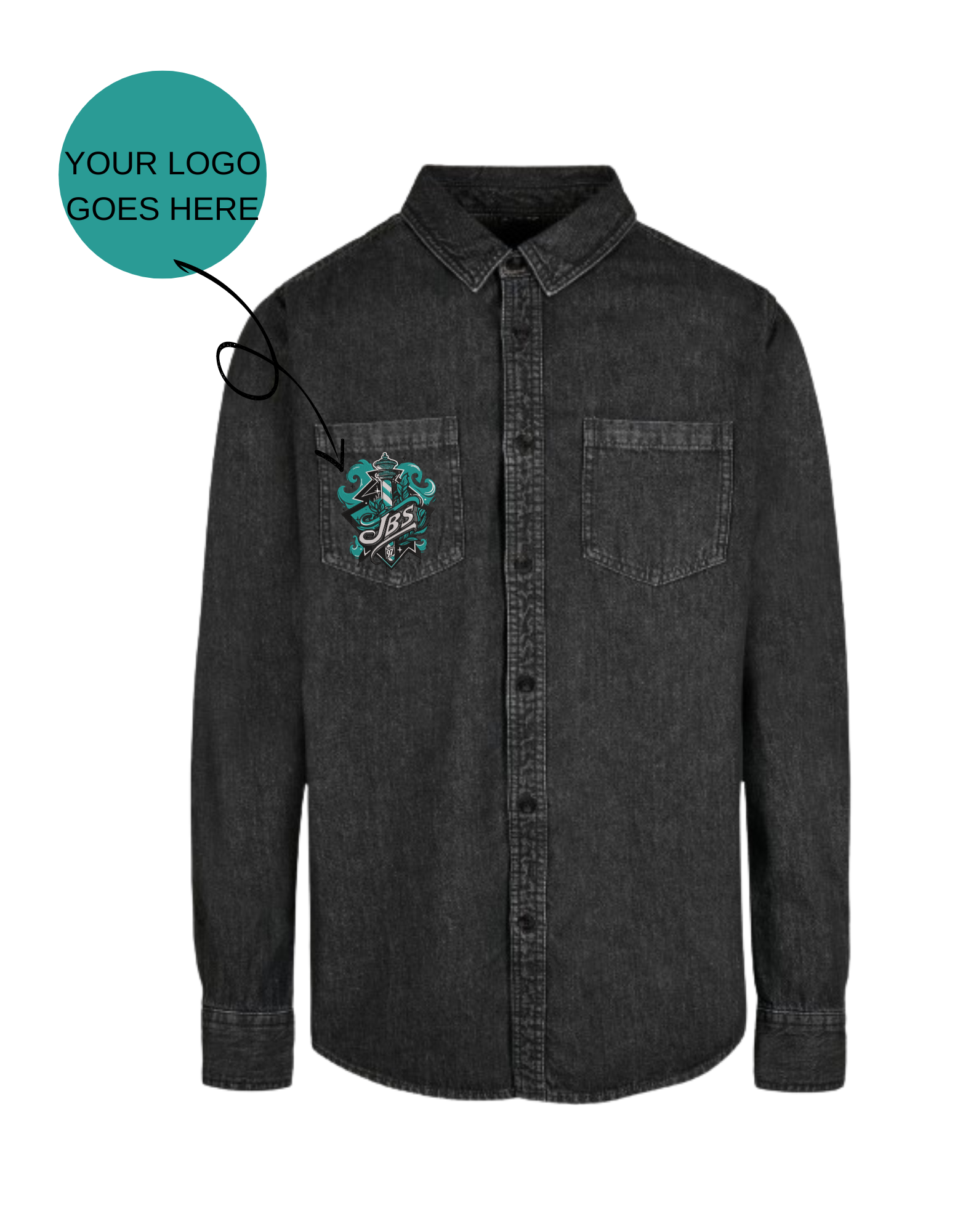 Denim style shirt with your logo