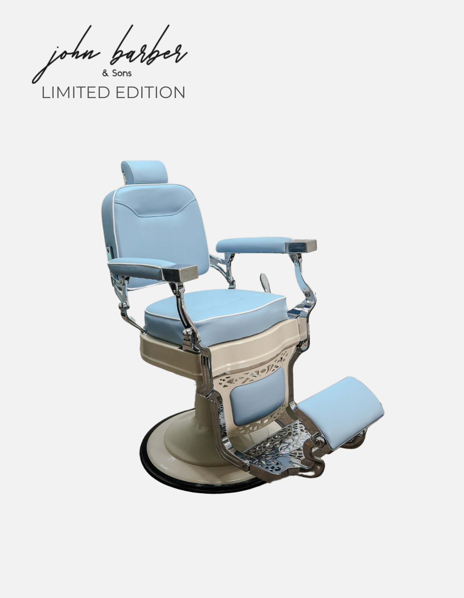 Retroria light blue barber chair LIMITED EDITION