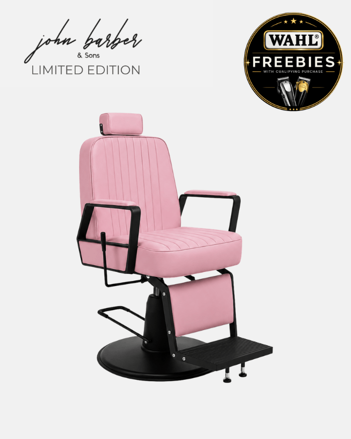 Plain PINK-BLACK Sınırlı Üretim Berber Koltuğu