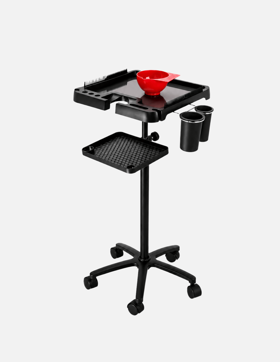 Magnetisches Rolltablett Tablett Trolley Organizer für Barber &- Friseurstühle Ablage Zubehör und zwei Etagen Rollablage