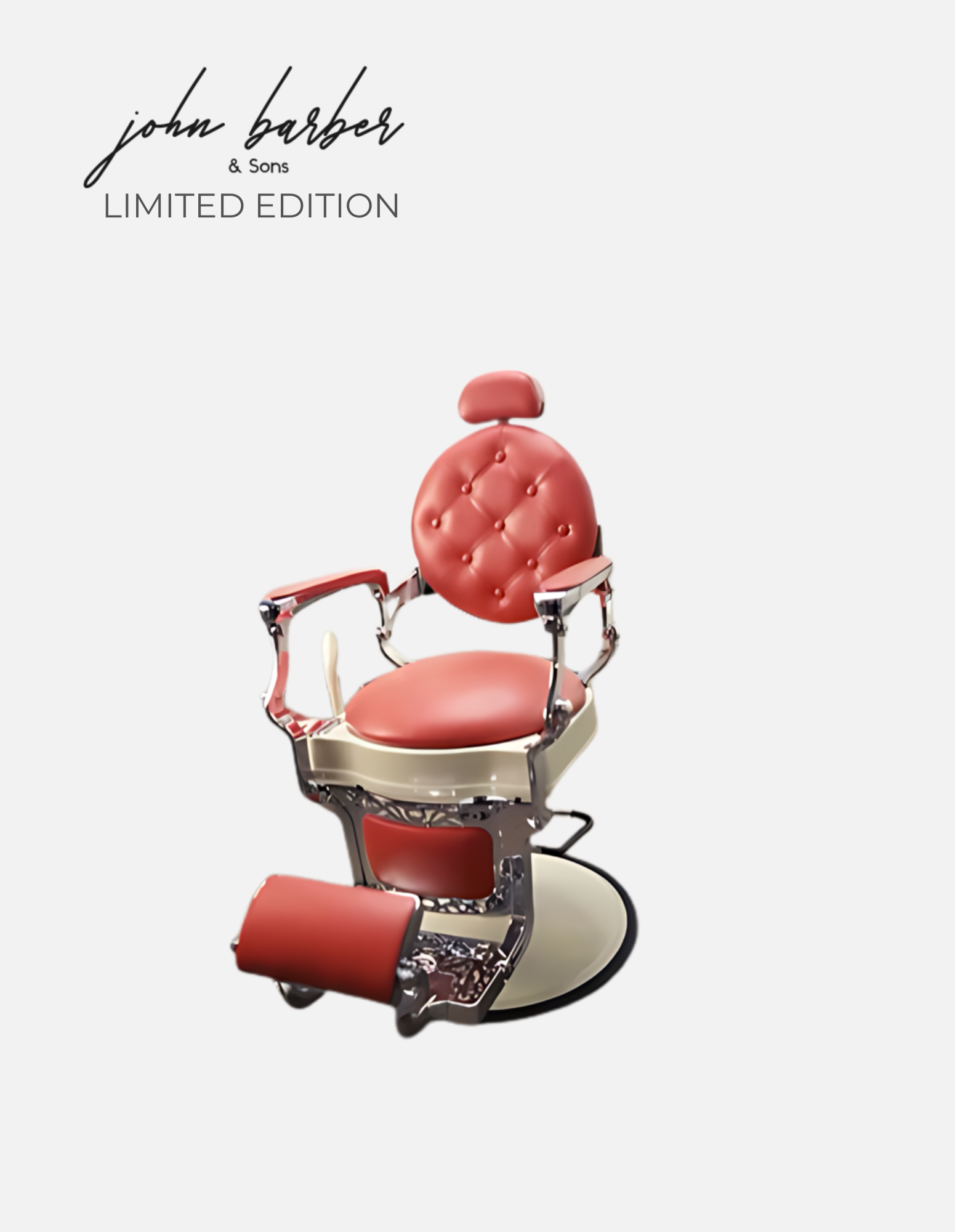 Red Velvet barberarstol LIMITED EDITION