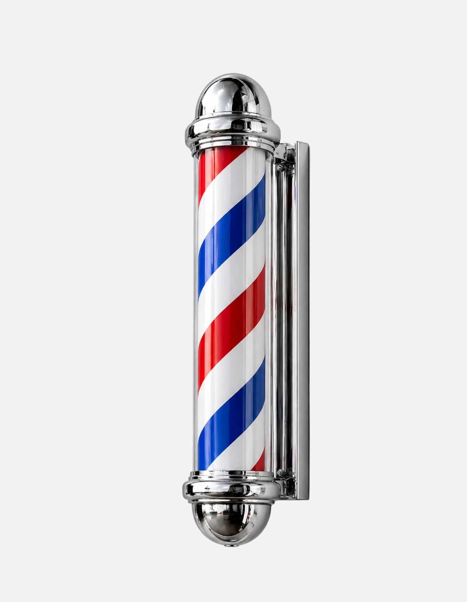 Rotující barber pole – černá a stříbrná