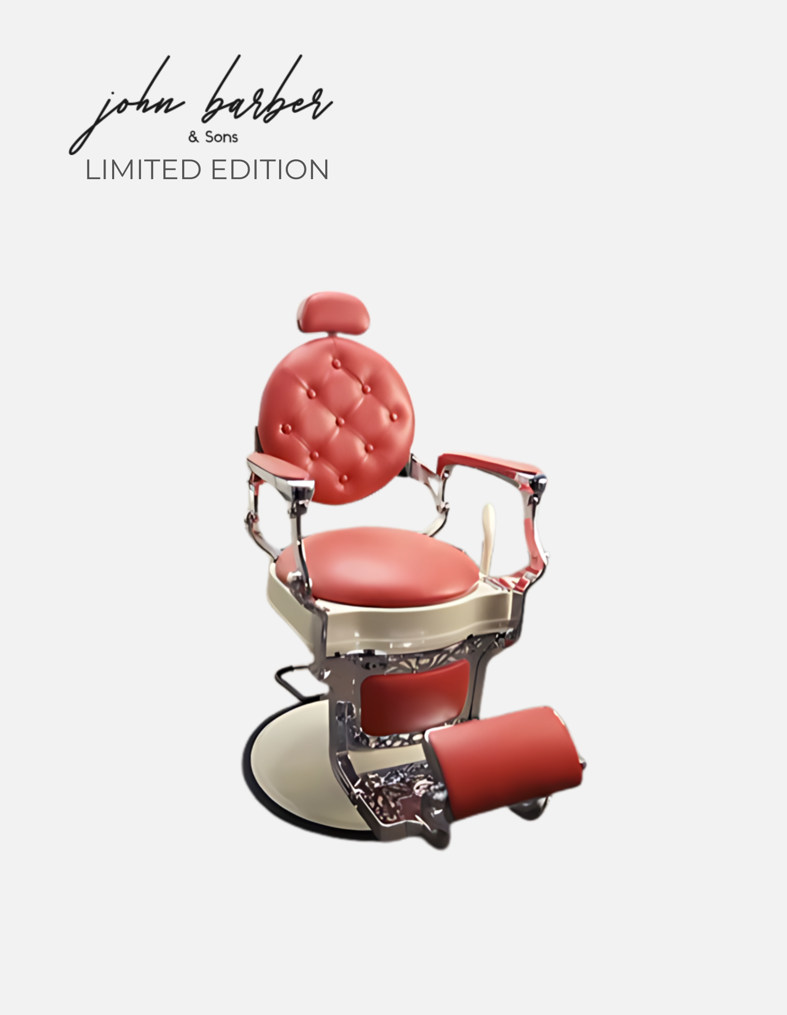 Frizerski stol Red Velvet LIMITED EDITION