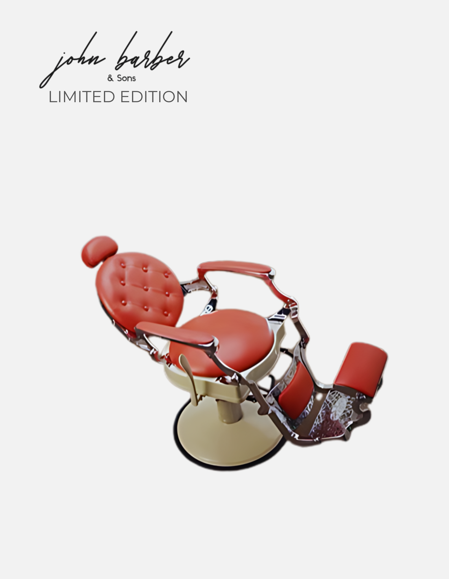 Red Velvet barber chair LIMITED EDITION