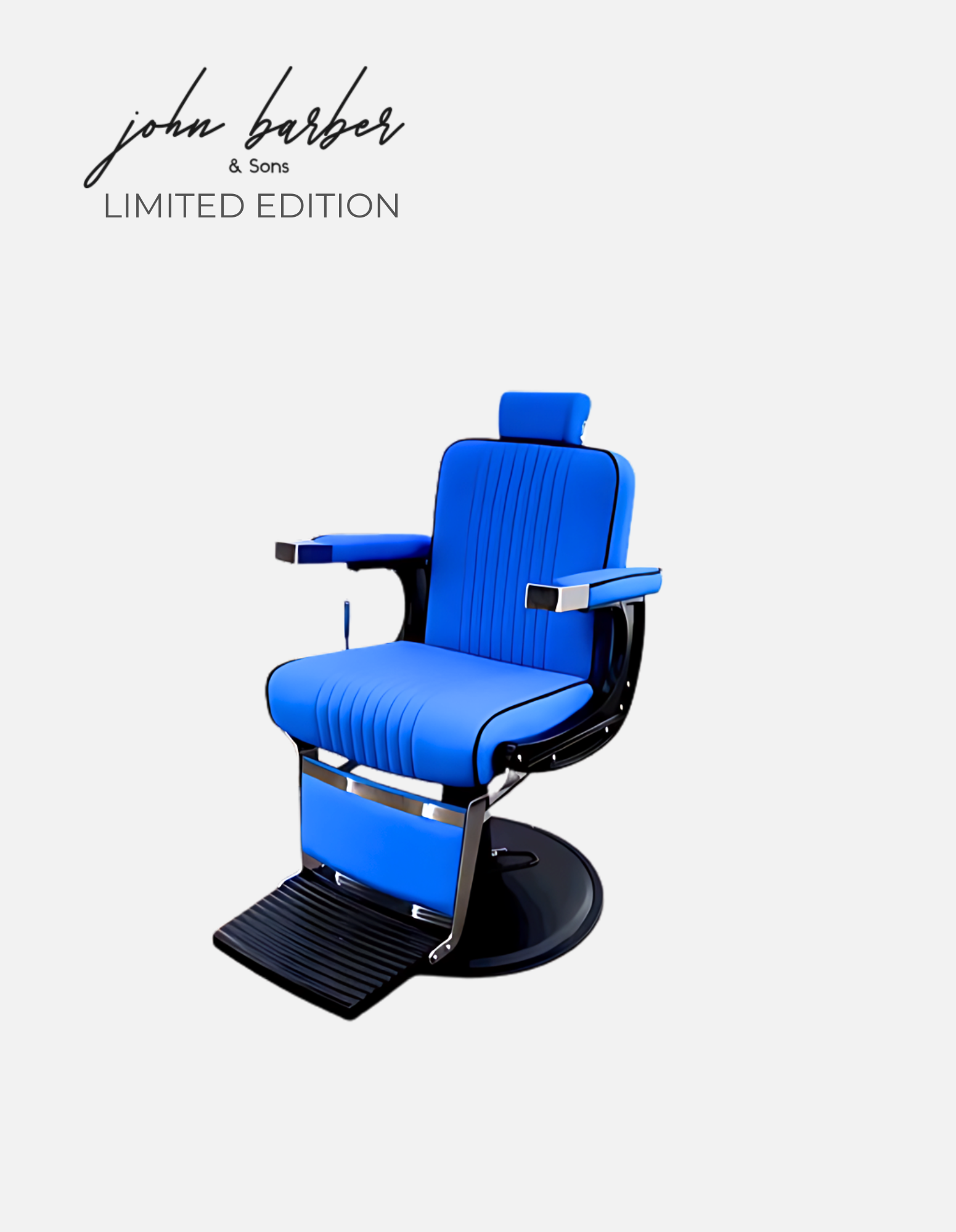 Fauteuil de barber New School bleu roi édition limitée