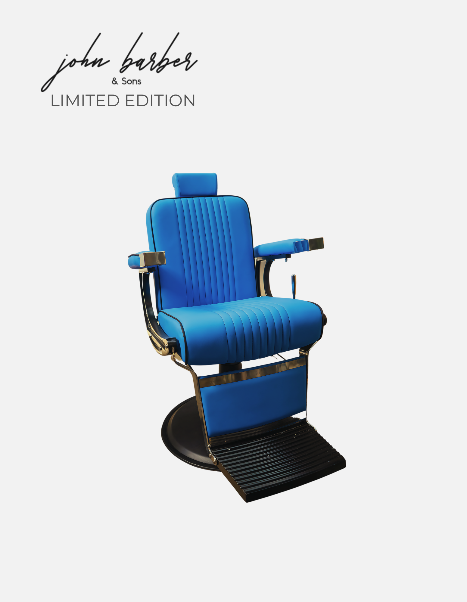 Fauteuil de barber New School bleu roi édition limitée