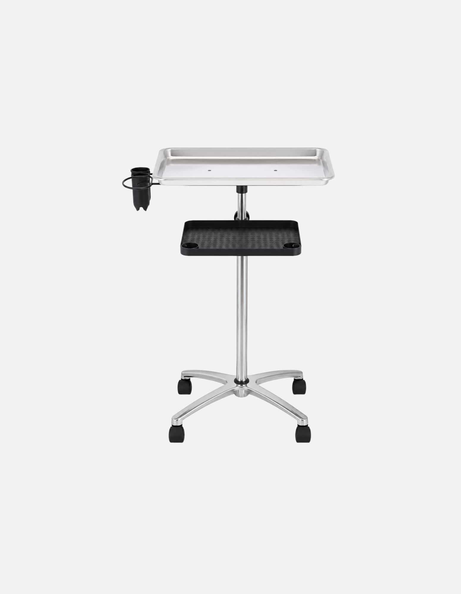Salon & Barber Tray Trolley with One or Two Tiers, Height Adjustable 67–105 cm
