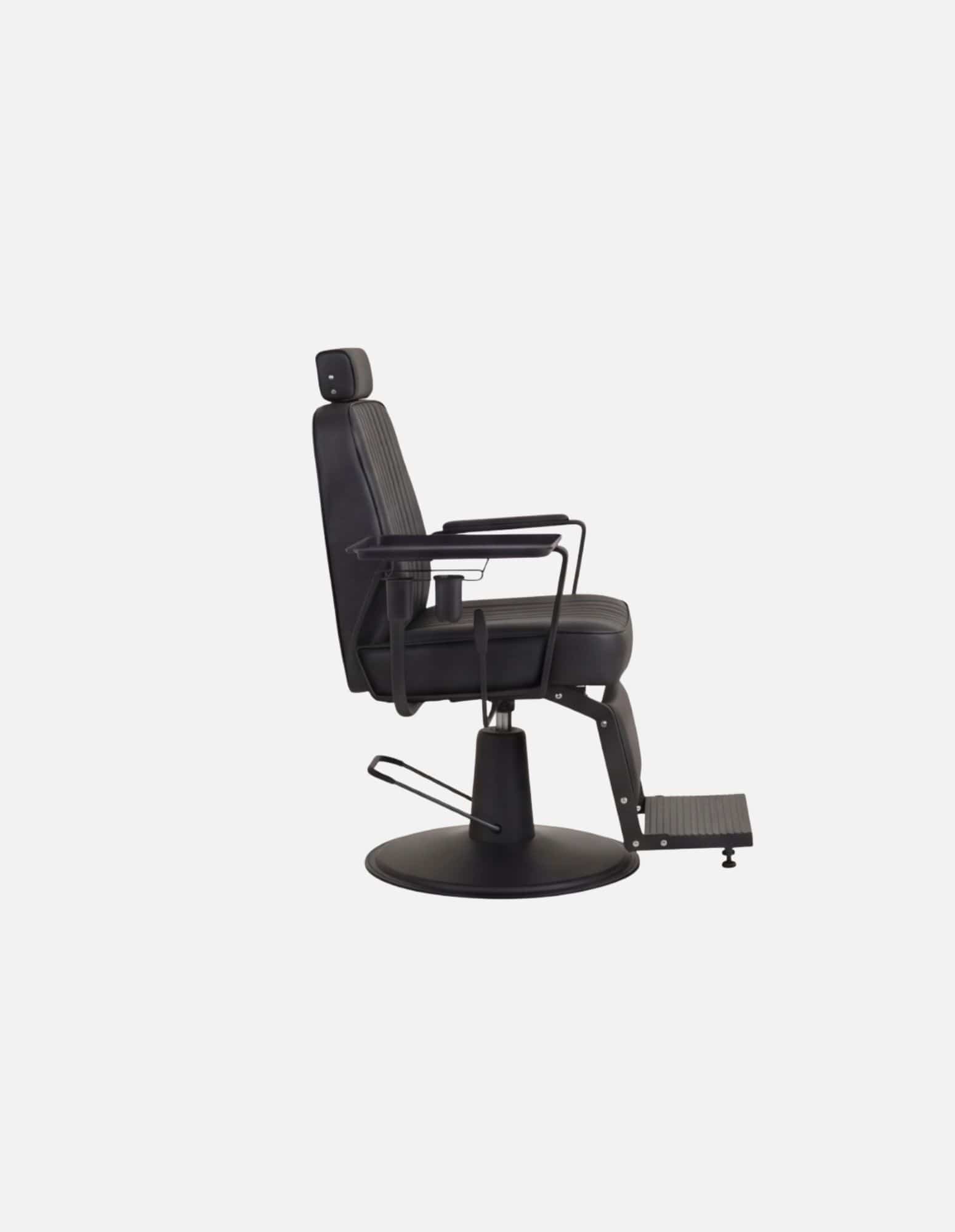 Rotierendes Tablett für Barber &- Friseurstühle Floating Tray Ablage Aluminium in Schwarz