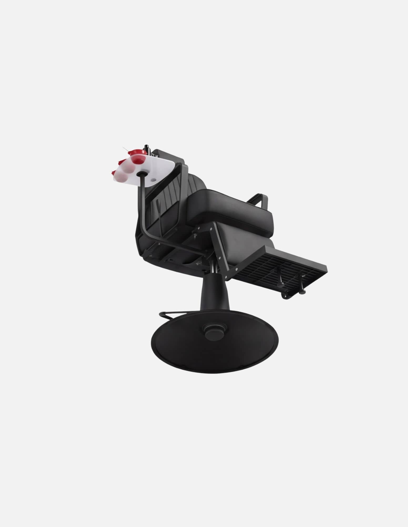 Transparent Rotating Tray for Barber & Salon Chairs – Floating Tray Shelf with Three Mixing Bowls