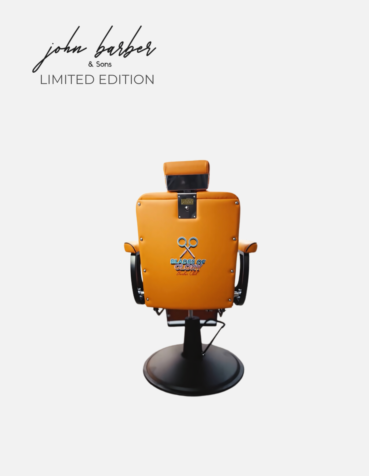 Парикмахерское кресло New School Barber Chair Orange Limited Edition