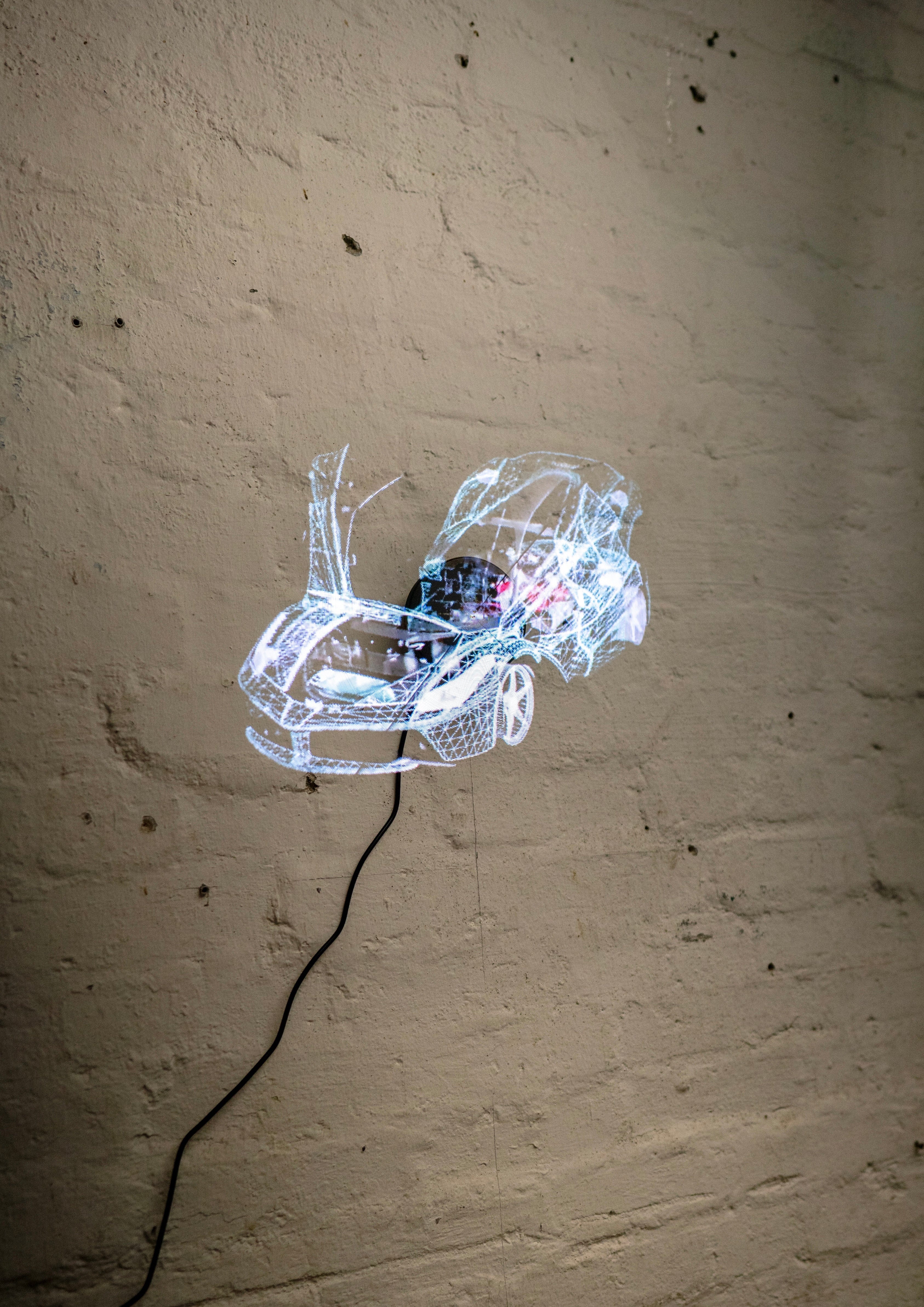 Letreiro luminoso LED com holograma 3D