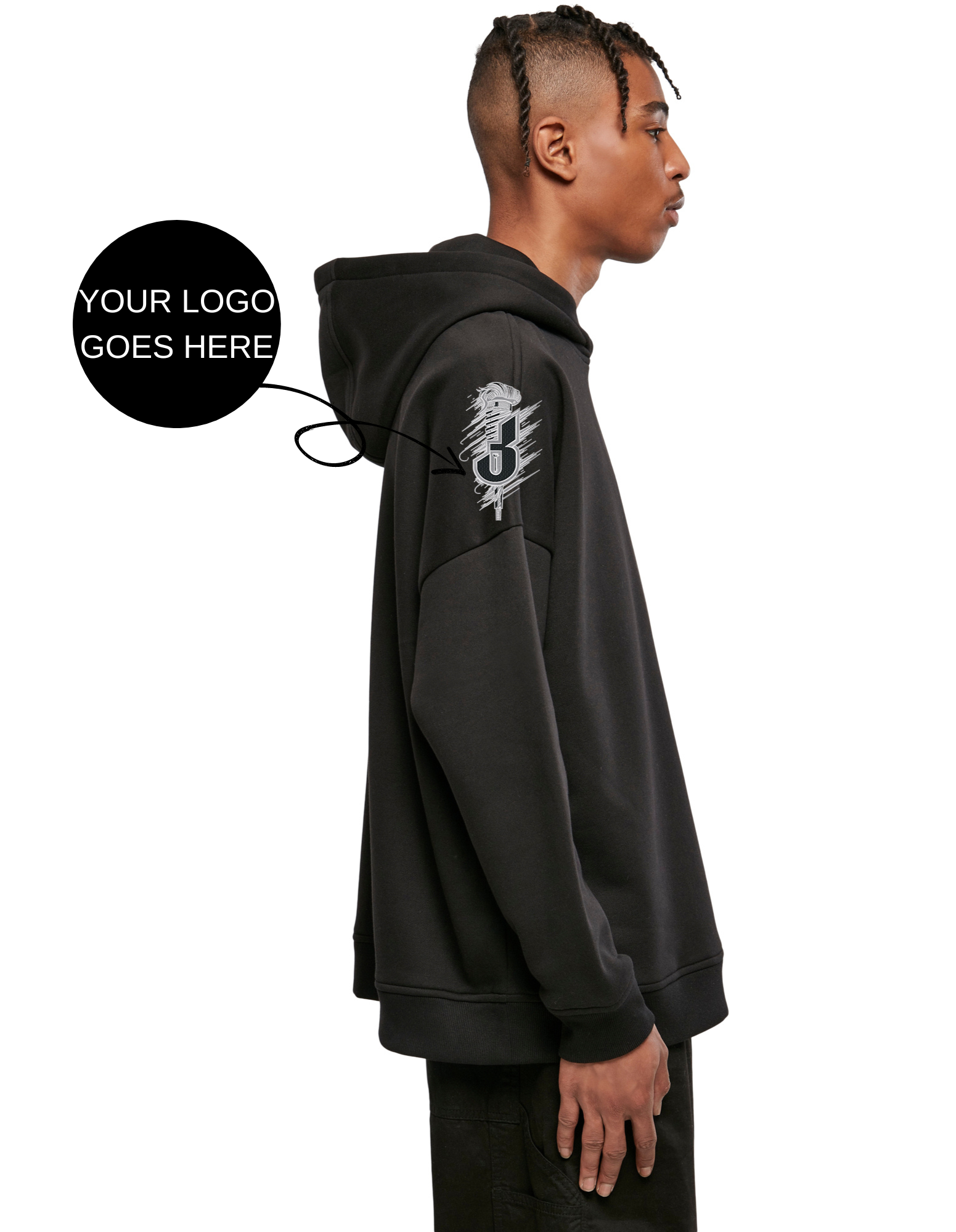 Oversized hoodie met jouw logo