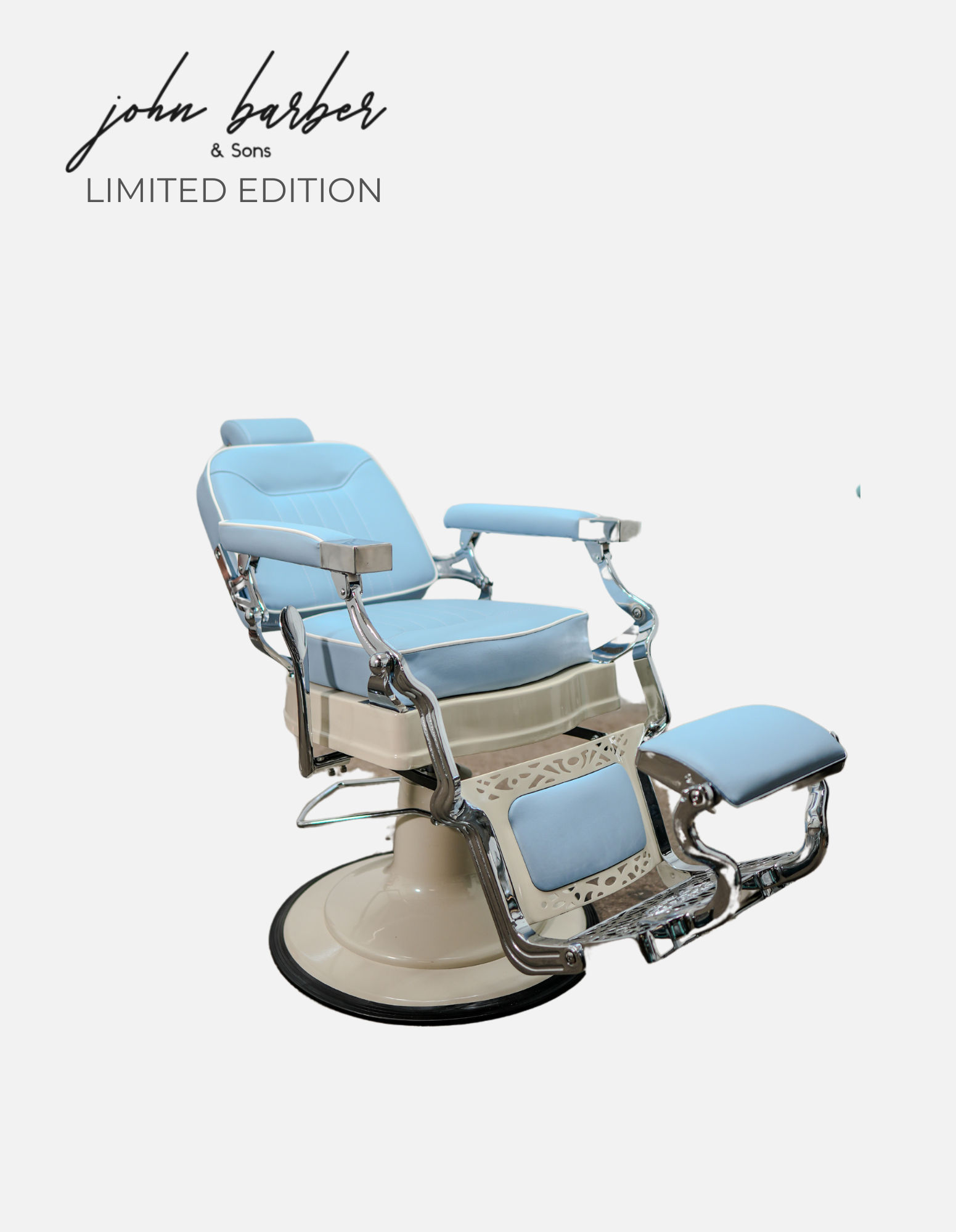 Retroria light blue barber chair LIMITED EDITION