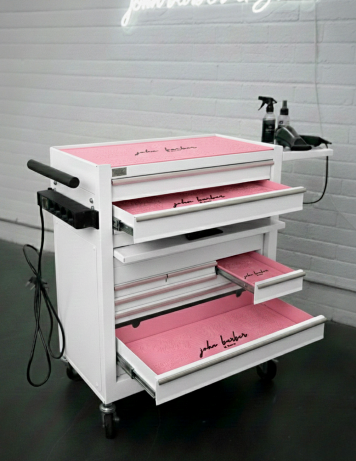 BARBER TROLLEY PRO – Κινητό καρότσι σε διάφορα χρώματα – Απολύμανση UV – Καρότσι κουρείου