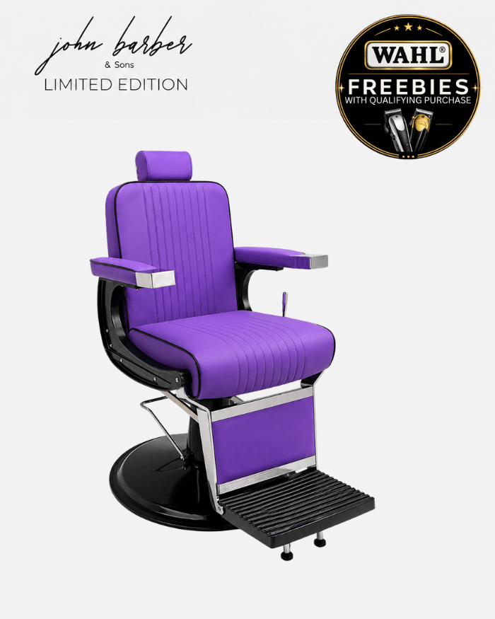 New School Barberstuhl Lila Limited Edition