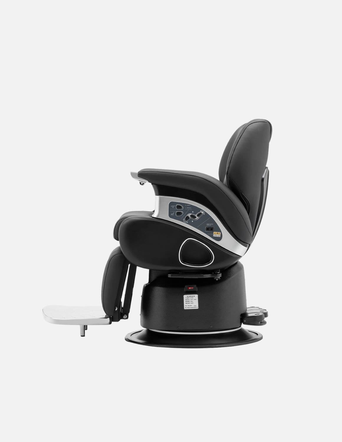 JBS e-Prestige 1.0 Schwarz — Vollelektrischer Barberstuhl & Friseurstuhl mit elektrischer Höhenverstellung, elektrischer Neigung & Memory-Funktion | Premium-Stuhl für Barbershop, Friseursalon & Studio