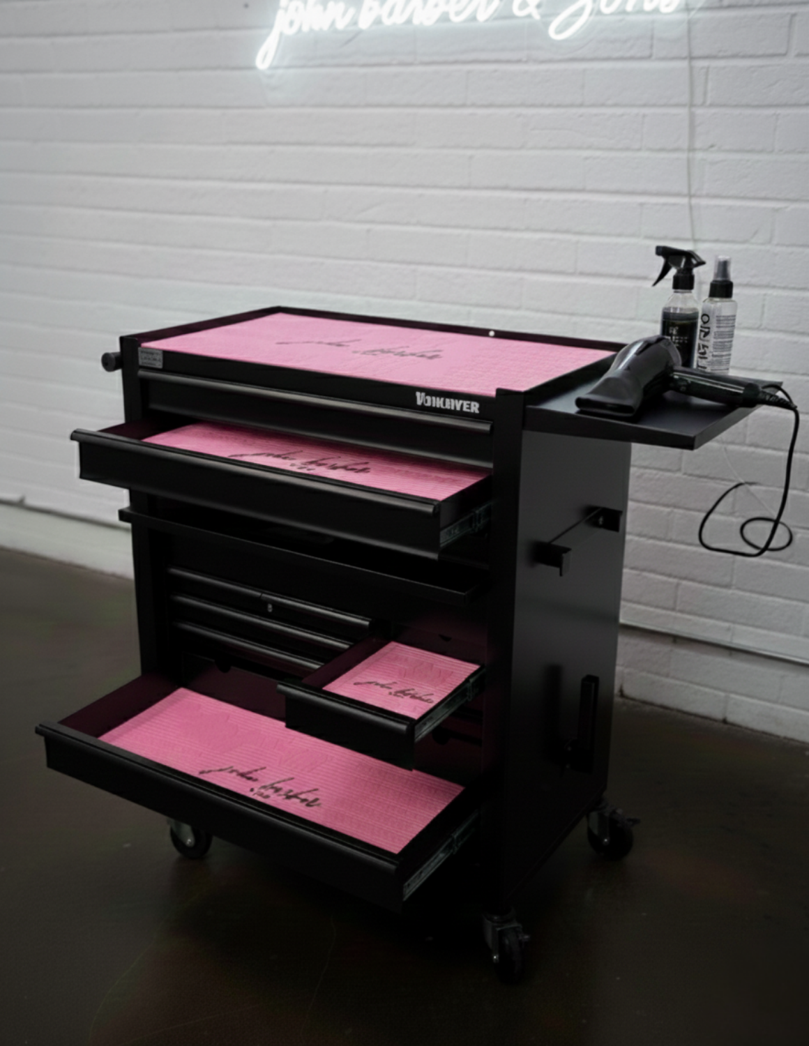 BARBER TROLLEY PRO – Κινητό καρότσι σε διάφορα χρώματα – Απολύμανση UV – Καρότσι κουρείου