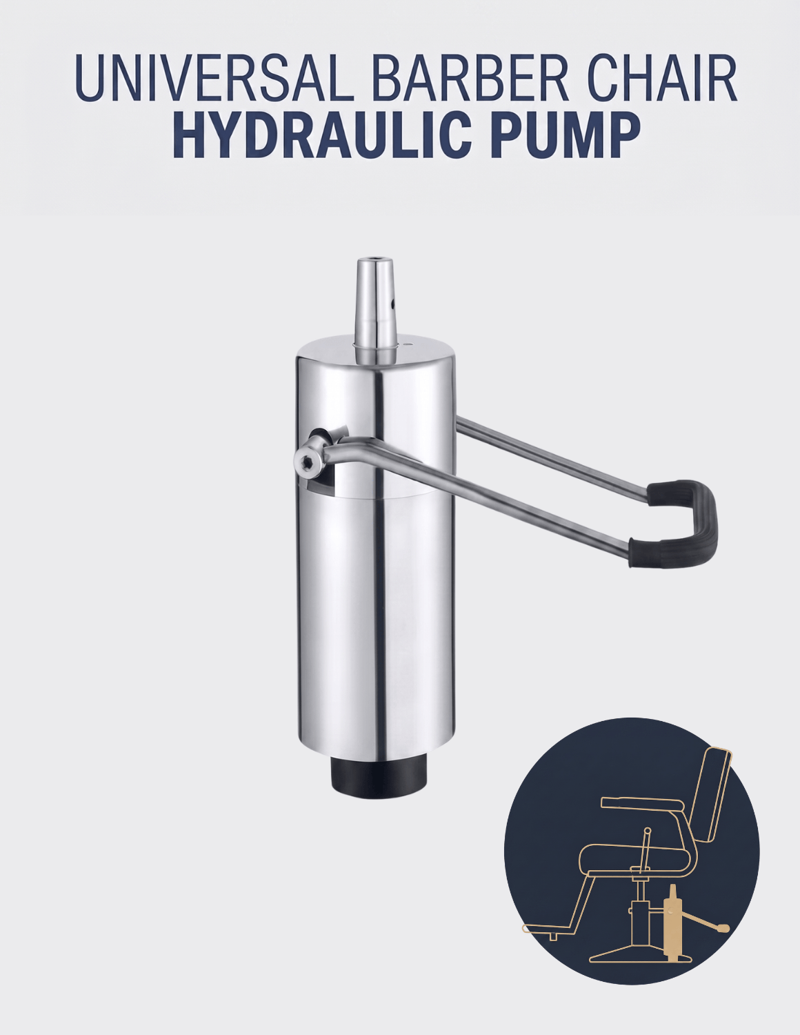 Hydraulikpumpe für Barberstühle & Friseurstühle | Universal Ersatz-Hydraulikzylinder mit 120 mm Hub