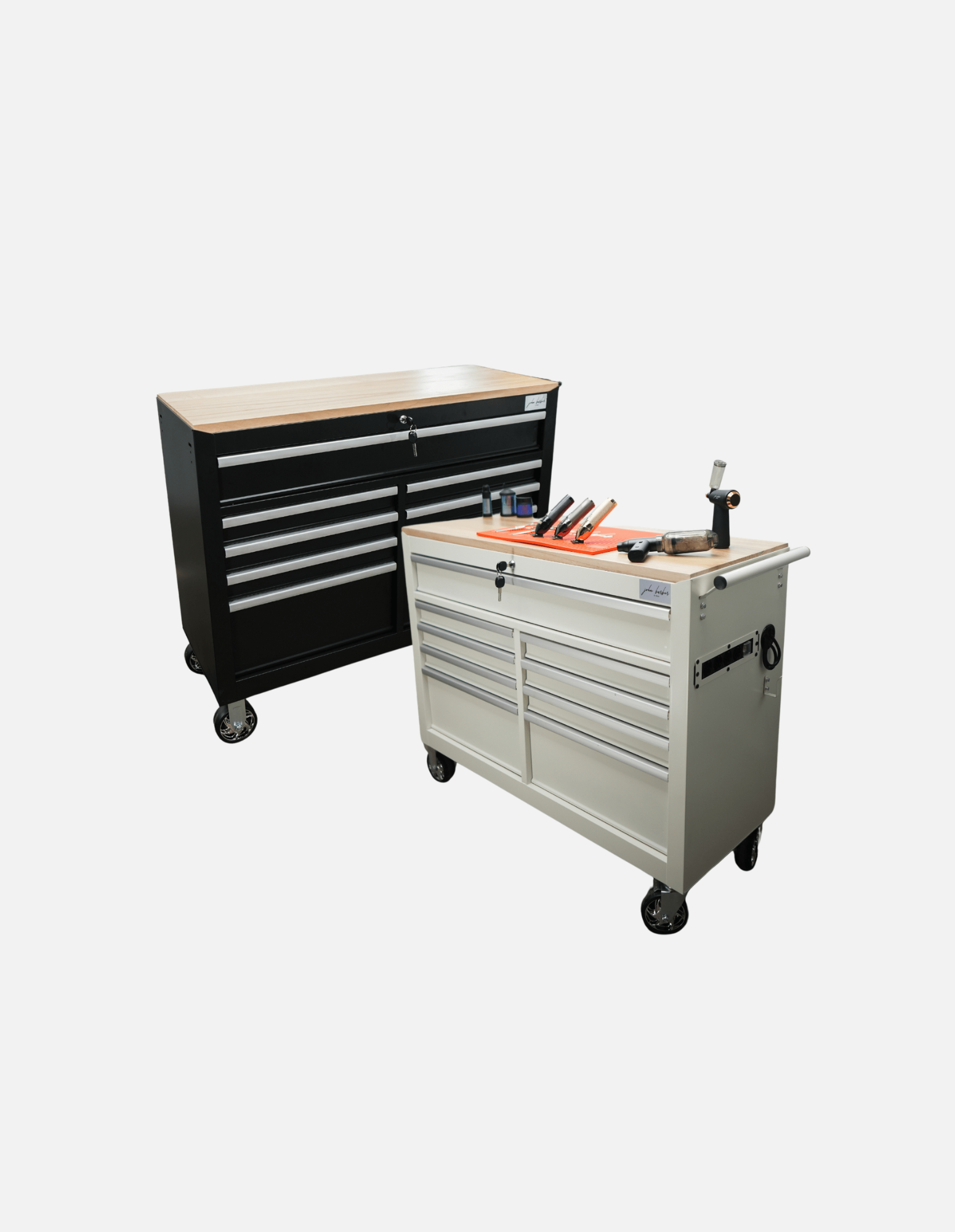 BARBER ROLLWAGEN PRO XL - UV-STERILISATION - HOLZ ARBEITSPLATTE - EINGEBAUTER STECKDOSE