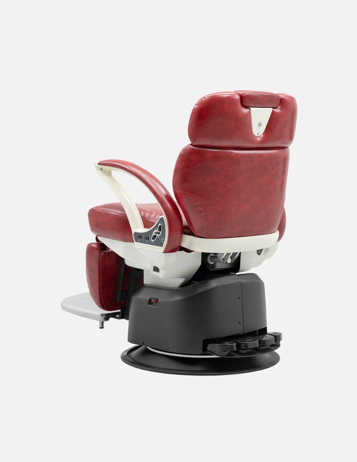 JBS e-Opus 1.0 Red — Fully Electric Barber Chair & Salon Chair with Electric Height Adjustment, Electric Recline, Electric Leg Rest & Memory Function | Premium Chair for Barbershops, Hair Salons & Studios