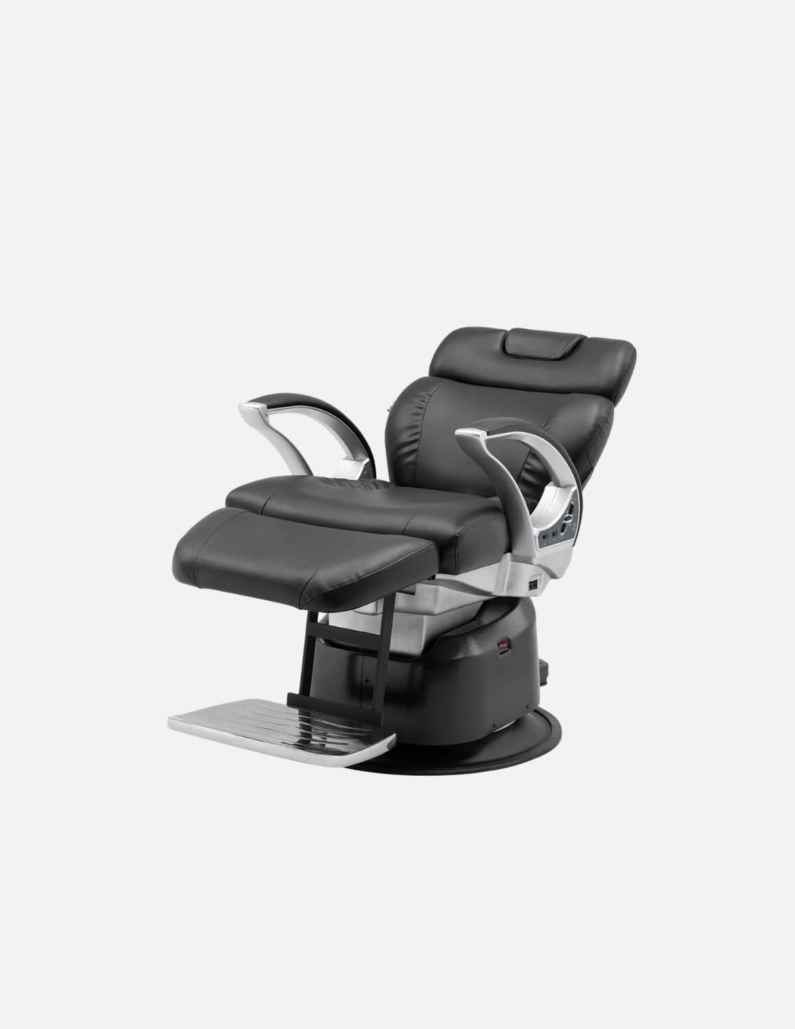 JBS e-Opus 1.0 Schwarz — Vollelektrischer Barberstuhl & Friseurstuhl mit elektrischer Höhenverstellung, elektrischer Neigung, elektrischer Beinstütze & Memory-Funktion | Premium-Stuhl für Barbershop, Friseursalon & Studio