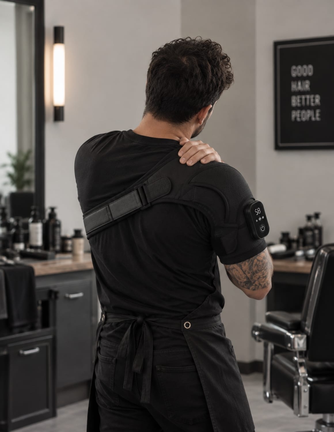 JBS Recovery — Ramenní masážní přístroj s vyhříváním pro barbery, kadeřníky a beauty profesionály