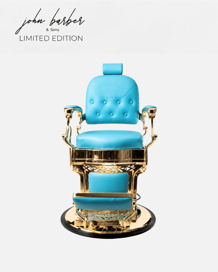 Fauteuil de Barbier Oasis – Turquoise Bleu Or Édition Limitée