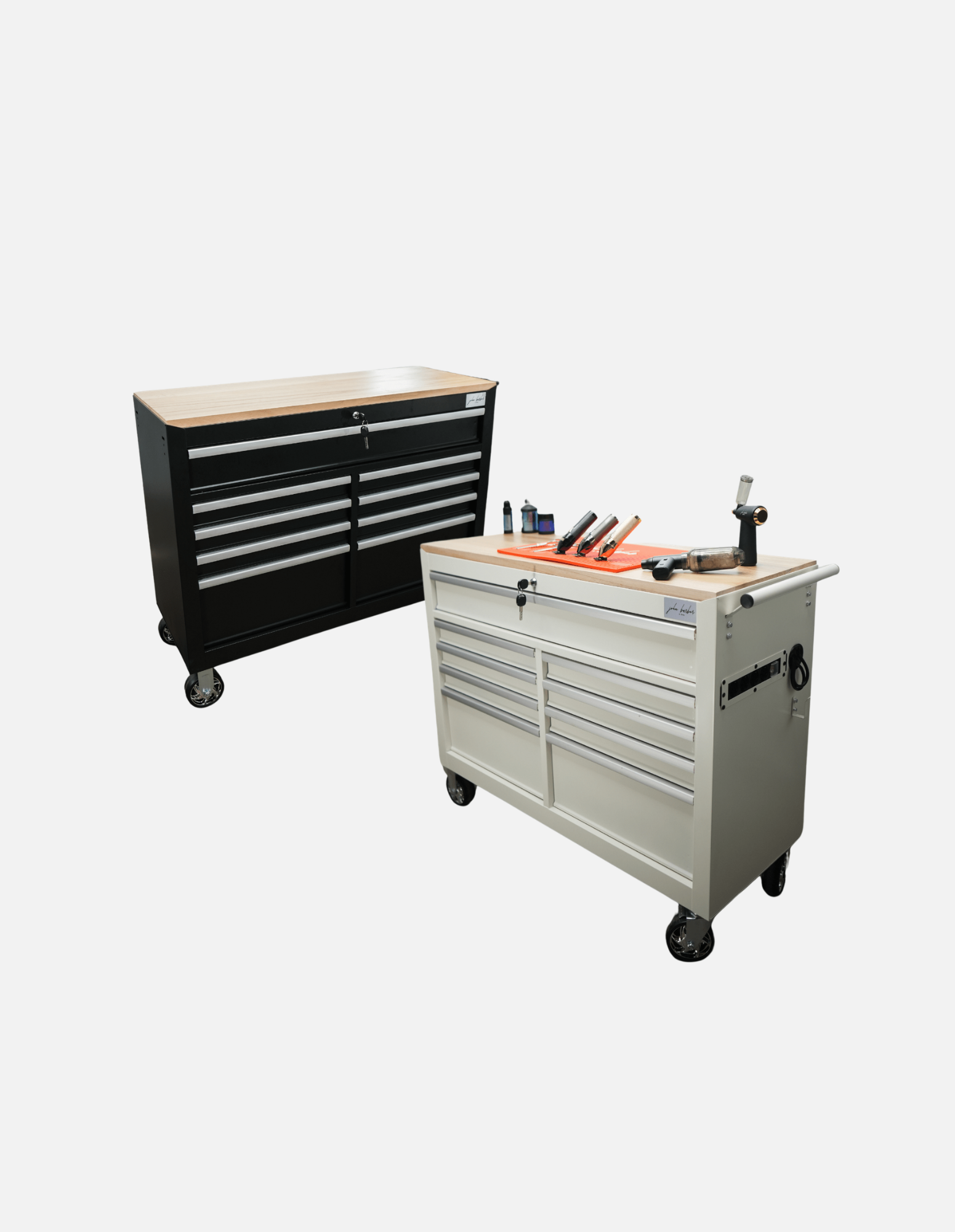 BARBER ROLLWAGEN PRO XL - UV-STERILISATION - HOLZ ARBEITSPLATTE - EINGEBAUTER STECKDOSE