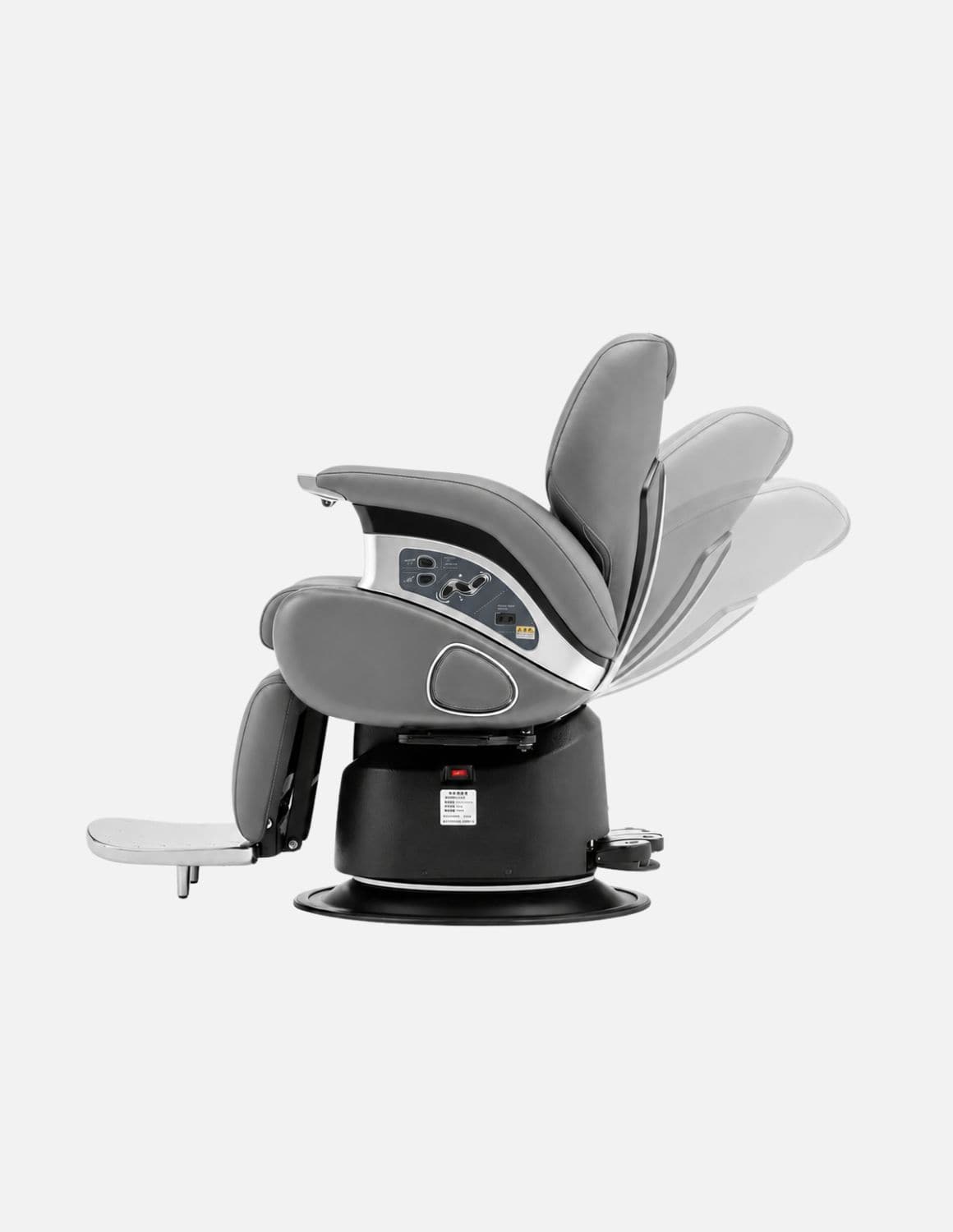 JBS e-Prestige 1.0 Grau — Vollelektrischer Barberstuhl & Friseurstuhl mit elektrischer Höhenverstellung, elektrischer Neigung & Memory-Funktion | Premium-Stuhl für Barbershop, Friseursalon & Studio