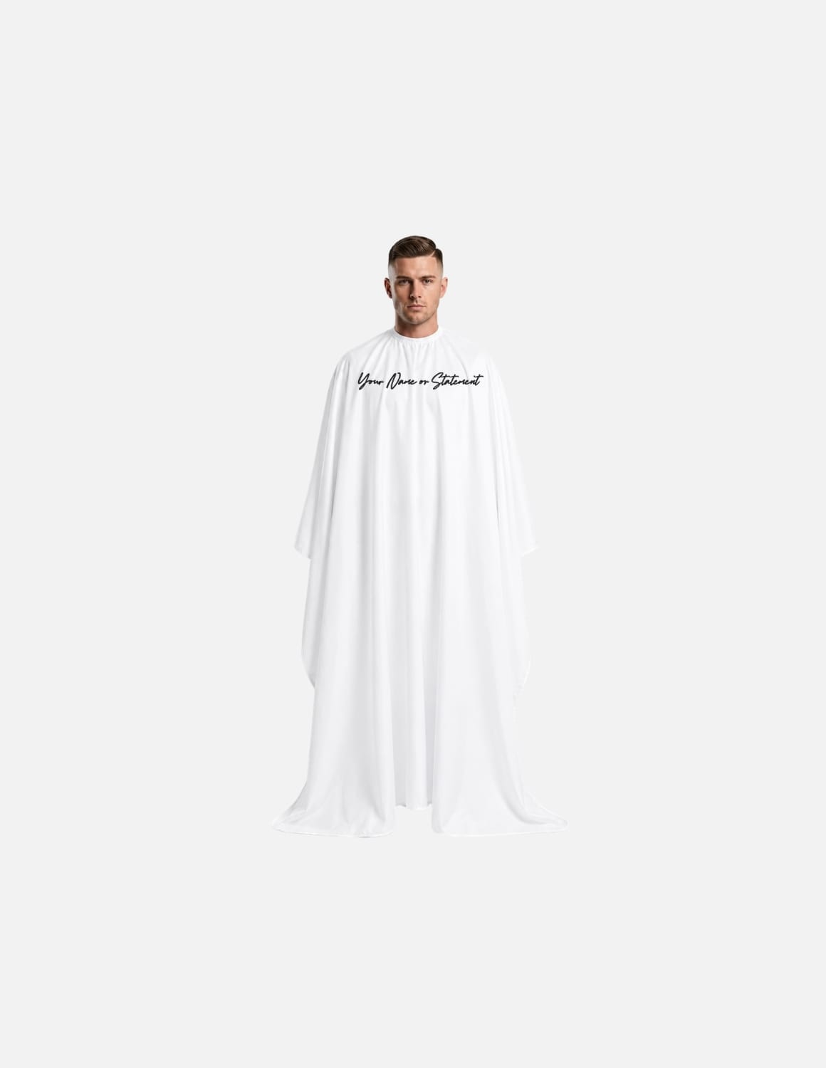 Premium Satin Barber Cape in Silk Look – Embroidered with Your Logo | Hairdressing Cape & Satin Cape