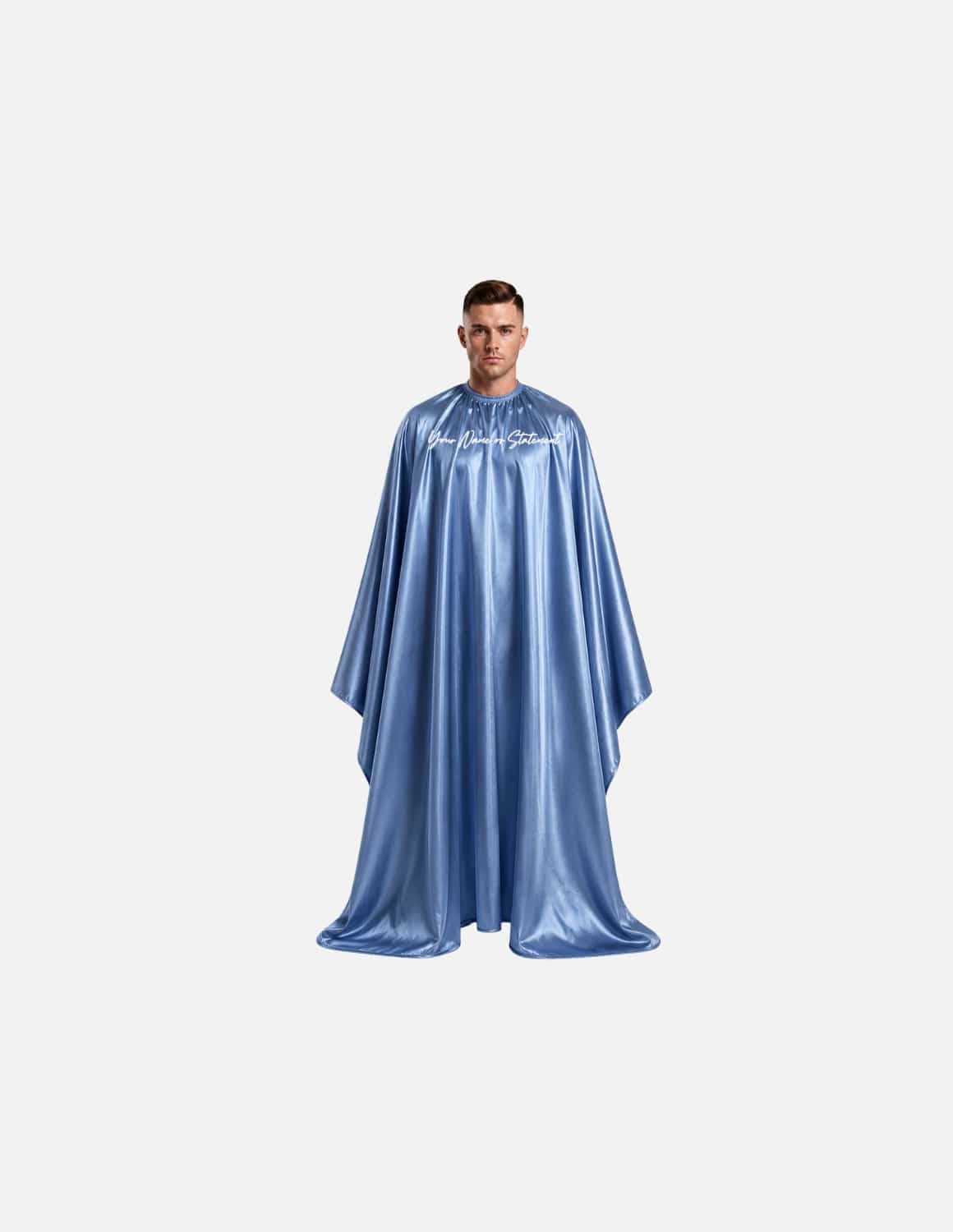 Premium Satin Barber Cape in Silk Look – Embroidered with Your Logo | Hairdressing Cape & Satin Cape